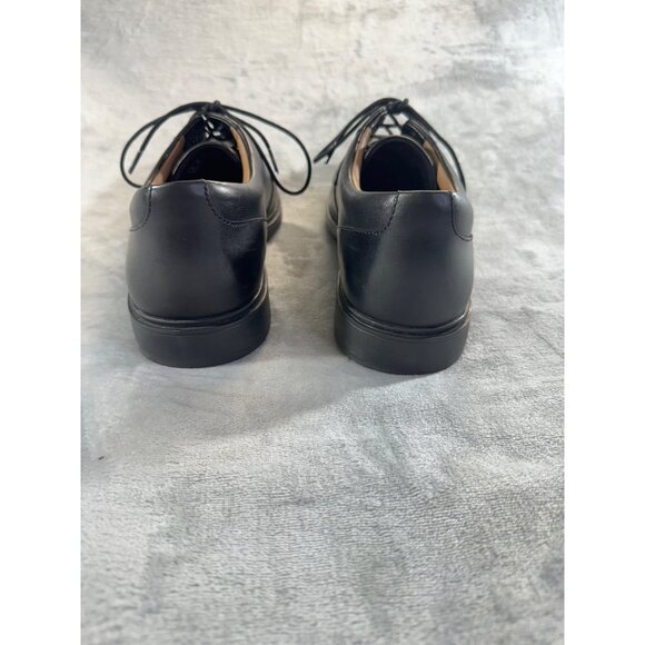 Clarks  mens shoes 10M black Unstructured By Clarks casual leather lace - Picture 3 of 16